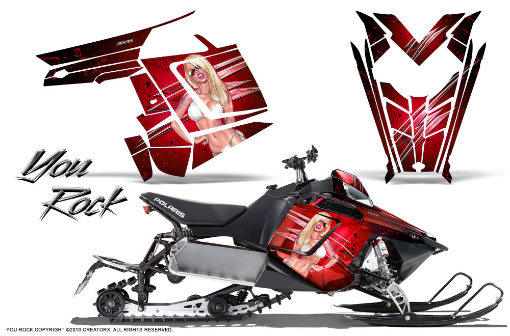 Polaris Rush Graphics Kit You Rock Red